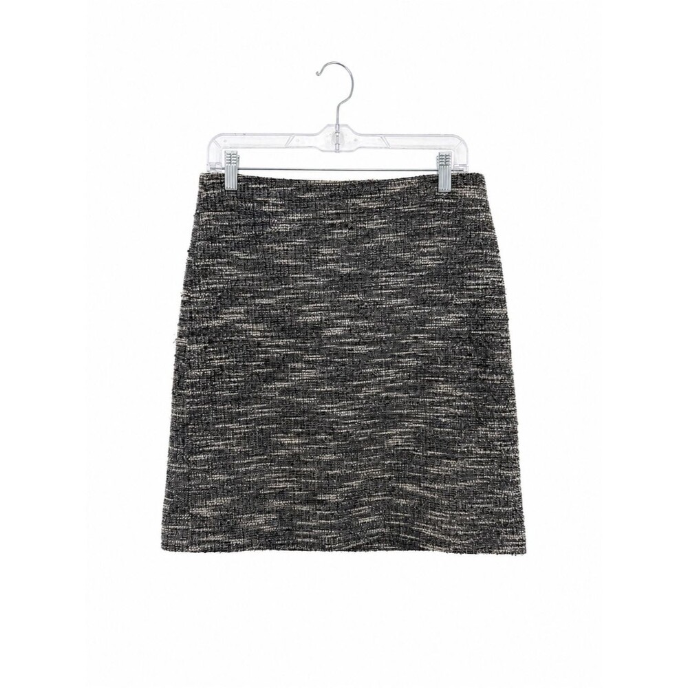 Club Monaco Tweed Boucle Mini Skirt Size 4 Black White
